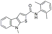 N-(2,6-DIMETHYLPHENYL)-8-METHYL-8H-THIENO[2,3-B]INDOLE-2-CARBOXAMIDE 结构式