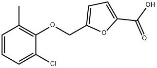 5-[(2-氯-6-甲基-苯氧基)甲基]-糠酸 结构式