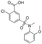 2-CHLORO-5-[(2-METHOXY-PHENYL)-METHYL-SULFAMOYL]-BENZOIC ACID 结构式