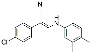 1-CYANO-1-(4-CHLOROPHENYL)-2-[(3,4-DIMETHYLPHENYL)AMINO]ETHENE 结构式