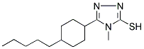 4-METHYL-5-(4-PENTYLCYCLOHEXYL)-4H-1,2,4-TRIAZOL-3-YLHYDROSULFIDE 结构式