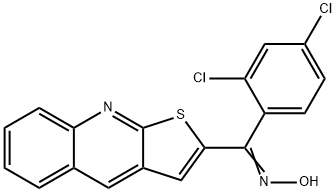 (2,4-DICHLOROPHENYL)(THIENO[2,3-B]QUINOLIN-2-YL)METHANONE OXIME 结构式