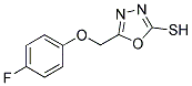 5-[(4-FLUOROPHENOXY)METHYL]-1,3,4-OXADIAZOLE-2-THIOL 结构式