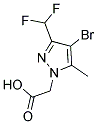 (4-BROMO-3-DIFLUOROMETHYL-5-METHYL-PYRAZOL-1-YL)-ACETIC ACID 结构式