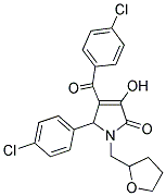 4-(4-CHLOROBENZOYL)-5-(4-CHLOROPHENYL)-3-HYDROXY-1-(TETRAHYDROFURAN-2-YLMETHYL)-1,5-DIHYDRO-2H-PYRROL-2-ONE 结构式