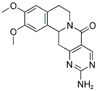 11-Amino-2,3-dimethoxy-5,6,13,13a-tetrahydro-8H-pyrimido[4',5':4,5]pyrido[2,1-a]isoquinolin-8-one 结构式