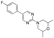 4-[5-(4-FLUOROPHENYL)PYRIMIDIN-2-YL]-2,6-DIMETHYLMORPHOLINE 结构式