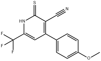 2-巯基-4-(4-甲氧苯基)-6-(三氟甲基)氰吡啶 结构式