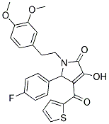 1-(3,4-DIMETHOXYPHENETHYL)-5-(4-FLUOROPHENYL)-3-HYDROXY-4-(THIOPHENE-2-CARBONYL)-1H-PYRROL-2(5H)-ONE 结构式