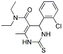 4-(2-CHLORO-PHENYL)-6-METHYL-2-THIOXO-1,2,3,4-TETRAHYDRO-PYRIMIDINE-5-CARBOXYLIC ACID DIETHYLAMIDE 结构式