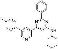 CYCLOHEXYL-[2-PHENYL-6-(5-P-TOLYL-PYRIDIN-3-YL)-PYRIMIDIN-4-YL]-AMINE 结构式