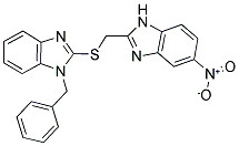 1-BENZYL-2-([(5-NITRO-1H-BENZIMIDAZOL-2-YL)METHYL]THIO)-1H-BENZIMIDAZOLE 结构式