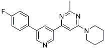 4-[5-(4-FLUOROPHENYL)PYRIDIN-3-YL]-2-METHYL-6-PIPERIDIN-1-YLPYRIMIDINE 结构式