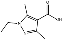 1-乙基-3,5-二甲基-1H-吡唑-4-羧酸 结构式