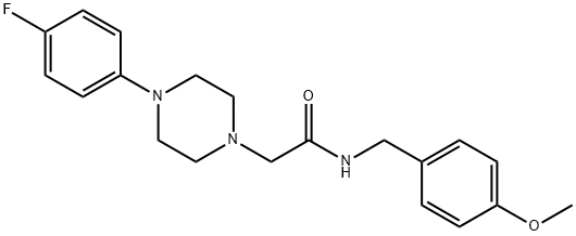 2-[4-(4-FLUOROPHENYL)PIPERAZINO]-N-(4-METHOXYBENZYL)ACETAMIDE 结构式