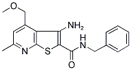 3-AMINO-N-BENZYL-4-(METHOXYMETHYL)-6-METHYLTHIENO[2,3-B]PYRIDINE-2-CARBOXAMIDE 结构式