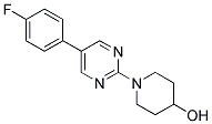 1-[5-(4-Fluorophenyl)pyrimidin-2-yl]piperidin-4-ol 结构式