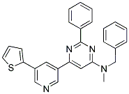 BENZYL-METHYL-[2-PHENYL-6-(5-THIOPHEN-2-YL-PYRIDIN-3-YL)-PYRIMIDIN-4-YL]-AMINE 结构式