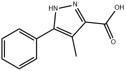 4-甲基-3-苯基-1H-吡唑-5-羧酸 结构式