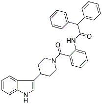 N-[2-((4-(1H-INDOL-3-YL)PIPERIDIN-1-YL)CARBONYL)PHENYL]-2,2-DIPHENYLACETAMIDE 结构式