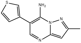 2-METHYL-6-(3-THIENYL)PYRAZOLO[1,5-A]PYRIMIDIN-7-AMINE 结构式