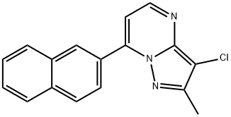 3-CHLORO-2-METHYL-7-(2-NAPHTHYL)PYRAZOLO[1,5-A]PYRIMIDINE 结构式