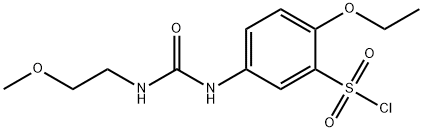 2-ETHOXY-5-[3-(2-METHOXY-ETHYL)-UREIDO]-BENZENE SULFONYL CHLORIDE 结构式