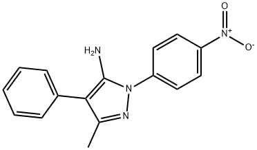 3-甲基-1-(4-硝基苯基)-4-苯基-1H-吡唑-5-胺 结构式