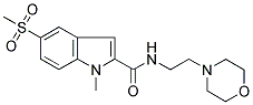 1-METHYL-5-(METHYLSULPHONYL)-N-(2-MORPHOLINOETHYL)-1H-INDOLE-2-CARBOXAMIDE 结构式