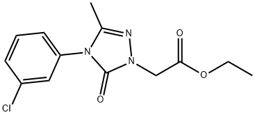 Ethyl 2-[4-(3-chlorophenyl)-3-methyl-5-oxo-4,5-dihydro-1H-1,2,4-triazol-1-yl]acetate 结构式