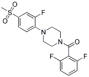 1-(2,6-DIFLUOROBENZOYL)-4-[2-FLUORO-4-(METHYLSULFONYL)PHENYL]PIPERAZINE 结构式