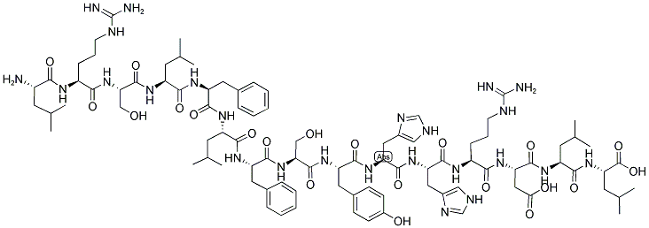 H-LEU-ARG-SER-LEU-PHE-LEU-PHE-SER-TYR-HIS-HIS-ARG-ASP-LEU-LEU-OH 结构式