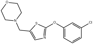 3-CHLOROPHENYL 5-(MORPHOLINOMETHYL)-1,3-THIAZOL-2-YL ETHER 结构式