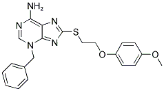 3-BENZYL-8-([2-(4-METHOXYPHENOXY)ETHYL]THIO)-3H-PURIN-6-AMINE 结构式