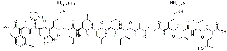 H-TYR-HIS-HIS-ARG-ASP-LEU-LEU-LEU-ILE-ALA-ALA-ARG-ILE-VAL-GLU-OH 结构式