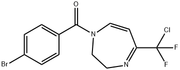 (4-BROMOPHENYL)(5-[CHLORO(DIFLUORO)METHYL]-2,3-DIHYDRO-1H-1,4-DIAZEPIN-1-YL)METHANONE 结构式