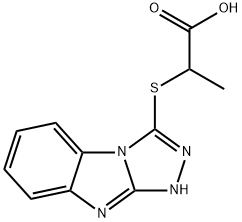 2-((1H-苯并[4,5]咪唑并[2,1-C][1,2,4]三唑-3-基)硫代)丙酸 结构式