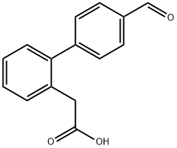 2-[2-(4-甲酰基苯基)苯基]乙酸 结构式