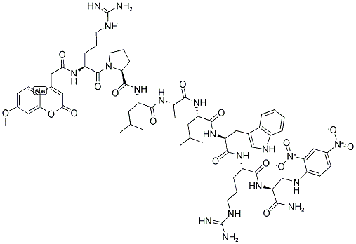 MCA-ARG-PRO-LEU-ALA-LEU-TRP-ARG-DAP(DNP)-NH2 结构式