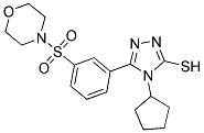 4-CYCLOPENTYL-5-[3-(MORPHOLINE-4-SULFONYL)-PHENYL]-4H-[1,2,4]TRIAZOLE-3-THIOL 结构式