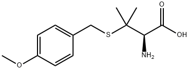 3-[[(4-甲氧基苯基)甲基]硫代]-L-缬氨酸 结构式