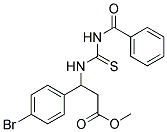 METHYL 3-([(BENZOYLAMINO)CARBOTHIOYL]AMINO)-3-(4-BROMOPHENYL)PROPANOATE 结构式