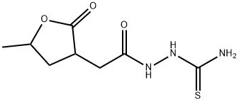 2-[(5-METHYL-2-OXOTETRAHYDROFURAN-3-YL)ACETYL]HYDRAZINECARBOTHIOAMIDE 结构式