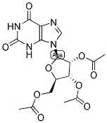 2',3',5'-TRI-O-ACETYLXANTHOSINE 结构式