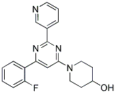 1-[6-(2-FLUOROPHENYL)-2-PYRIDIN-3-YLPYRIMIDIN-4-YL]PIPERIDIN-4-OL 结构式