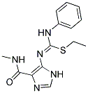 Ethyl N'-{4-[(methylamino)carbonyl]-1H-imidazol-5-yl}-N-phenylimidothiocarbamate 结构式