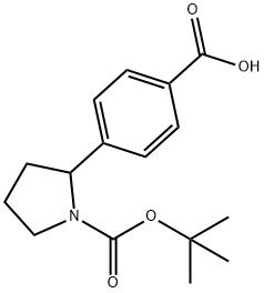 N-BOC-4-吡咯烷-2-苯甲酸 结构式