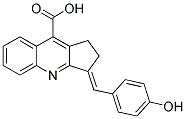 3-(4-HYDROXY-BENZYLIDENE)-2,3-DIHYDRO-1H-CYCLOPENTA[B]QUINOLINE-9-CARBOXYLIC ACID 结构式