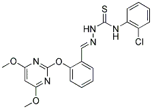 N-[1-AZA-2-[2-[(4,6-DIMETHOXYPYRIMIDIN-2-YL)OXY]PHENYL]ETHENYL]-N'-(2-CHLOROPHENYL)THIOUREA 结构式