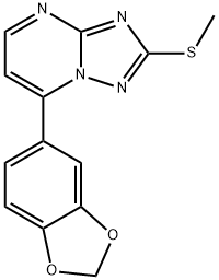 7-(1,3-BENZODIOXOL-5-YL)-2-(METHYLSULFANYL)[1,2,4]TRIAZOLO[1,5-A]PYRIMIDINE 结构式
